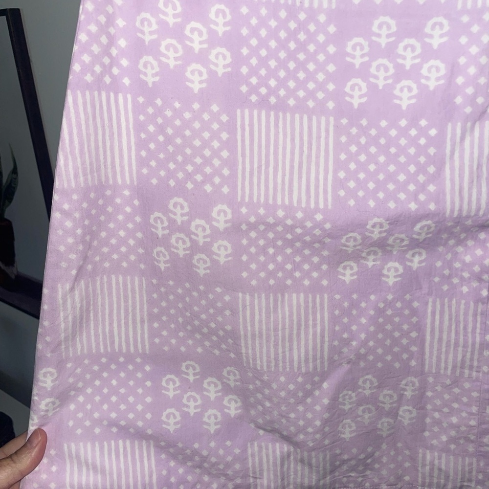 Julia Amory Baby Jane Poplin Mini Dress In Lilac Patchwork Sz Medium NWOT - Picture 3 of 7
